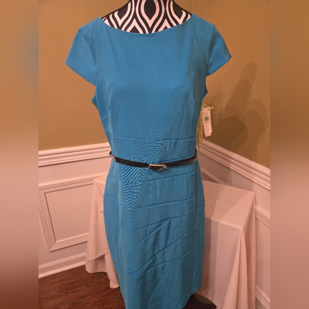 NWT ALYX Limited Turquoise Belted Sheath Dress 10